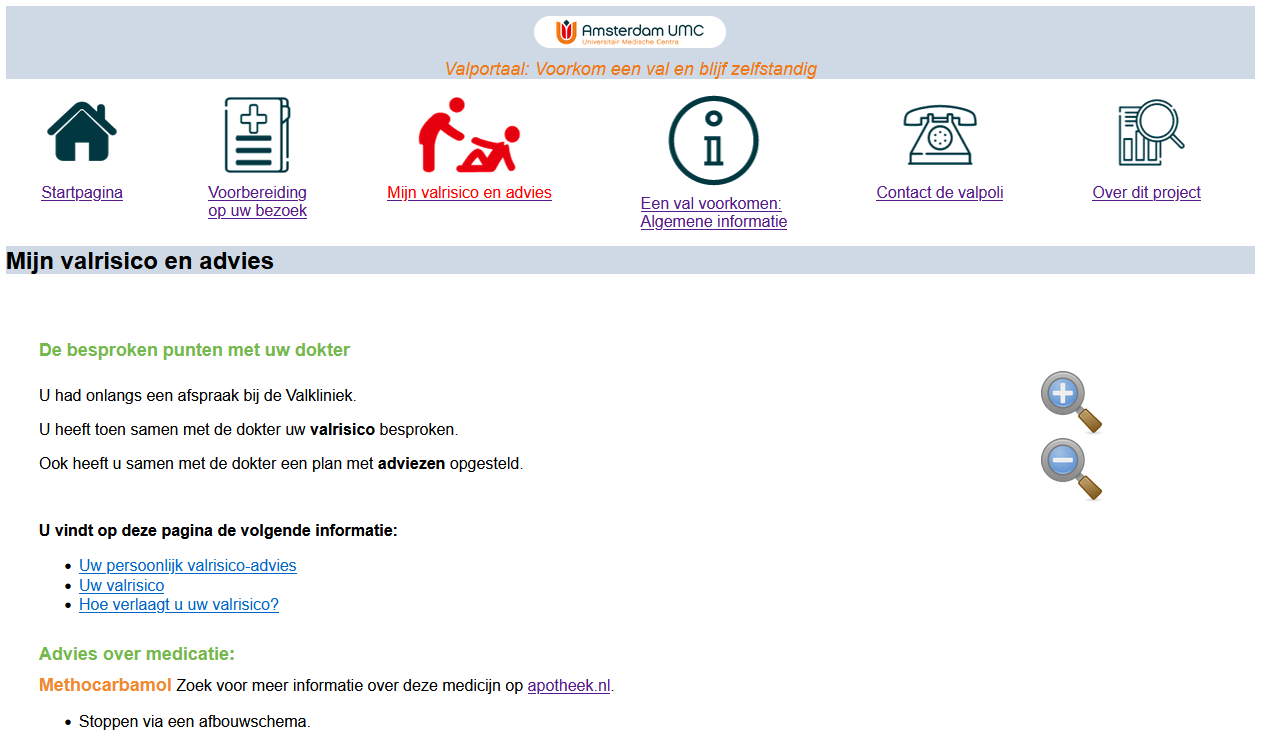 Screenshot Valportaal Peraonalized